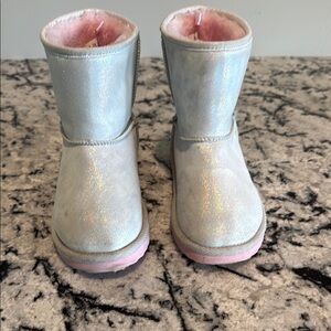 Old Navy Iridescent Boots with Pink Lining